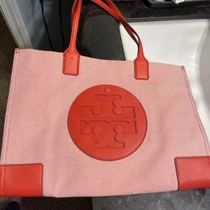 Tory Burch canvas and leather bag